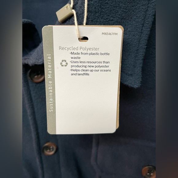 Ecothreads Navy Men's Sweater Fleece
Shirt Jacket- L - Picture 3 of 4